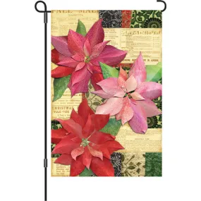 12 in. Flag - Yuletide Poinsettia