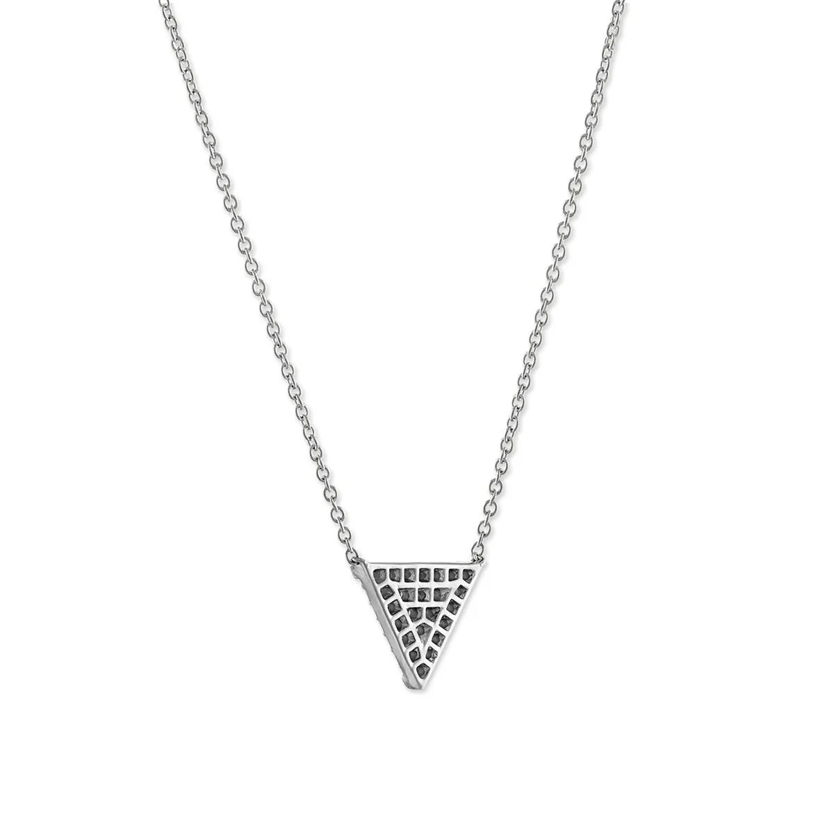 1/4 CTW Diamond Fashion Triangle Shaped 18-inch Necklace in 10KT White Gold