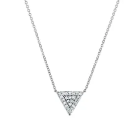 1/4 CTW Diamond Fashion Triangle Shaped 18-inch Necklace in 10KT White Gold