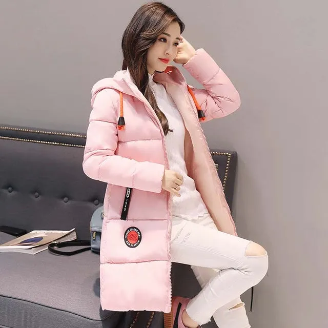 2017 Winter jacket women Thick Long Women Parkas  Hooded Female Outwear Coat Down Cotton Padded Snow Wear