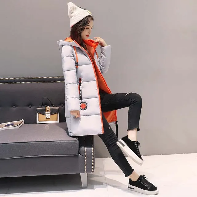 2017 Winter jacket women Thick Long Women Parkas  Hooded Female Outwear Coat Down Cotton Padded Snow Wear