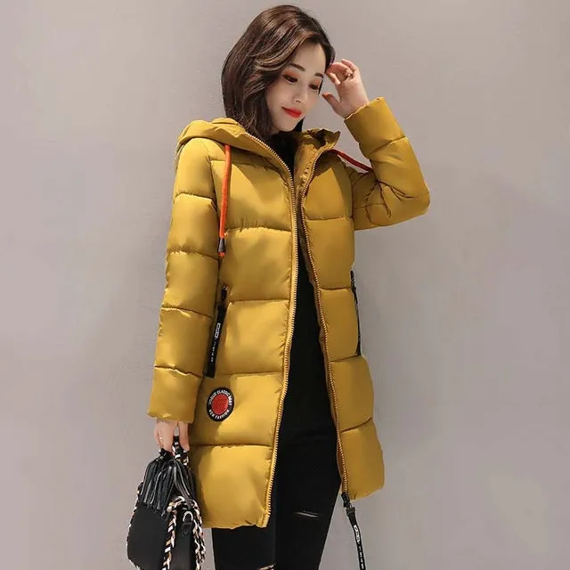 2017 Winter jacket women Thick Long Women Parkas  Hooded Female Outwear Coat Down Cotton Padded Snow Wear