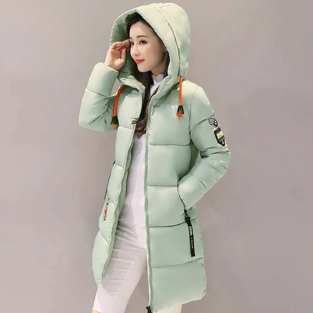 2017 Winter jacket women Thick Long Women Parkas  Hooded Female Outwear Coat Down Cotton Padded Snow Wear