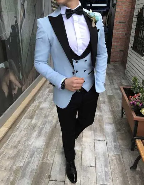 2020 Men's Suit Fashion Formal Business Slim Fit 3-Pieces White Blazers Burgundy Pant Men's Tuxedo Wedding Men Suits Groom Suit