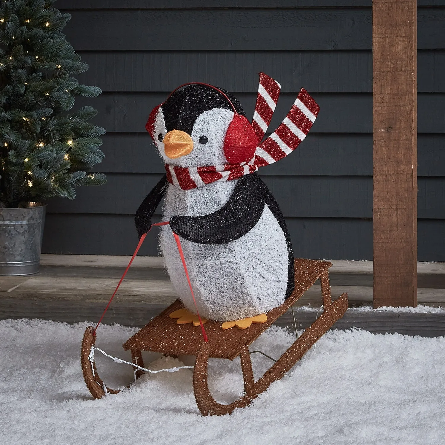 66cm Sledging Penguin Christmas Figure