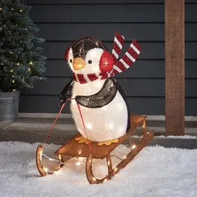 66cm Sledging Penguin Christmas Figure