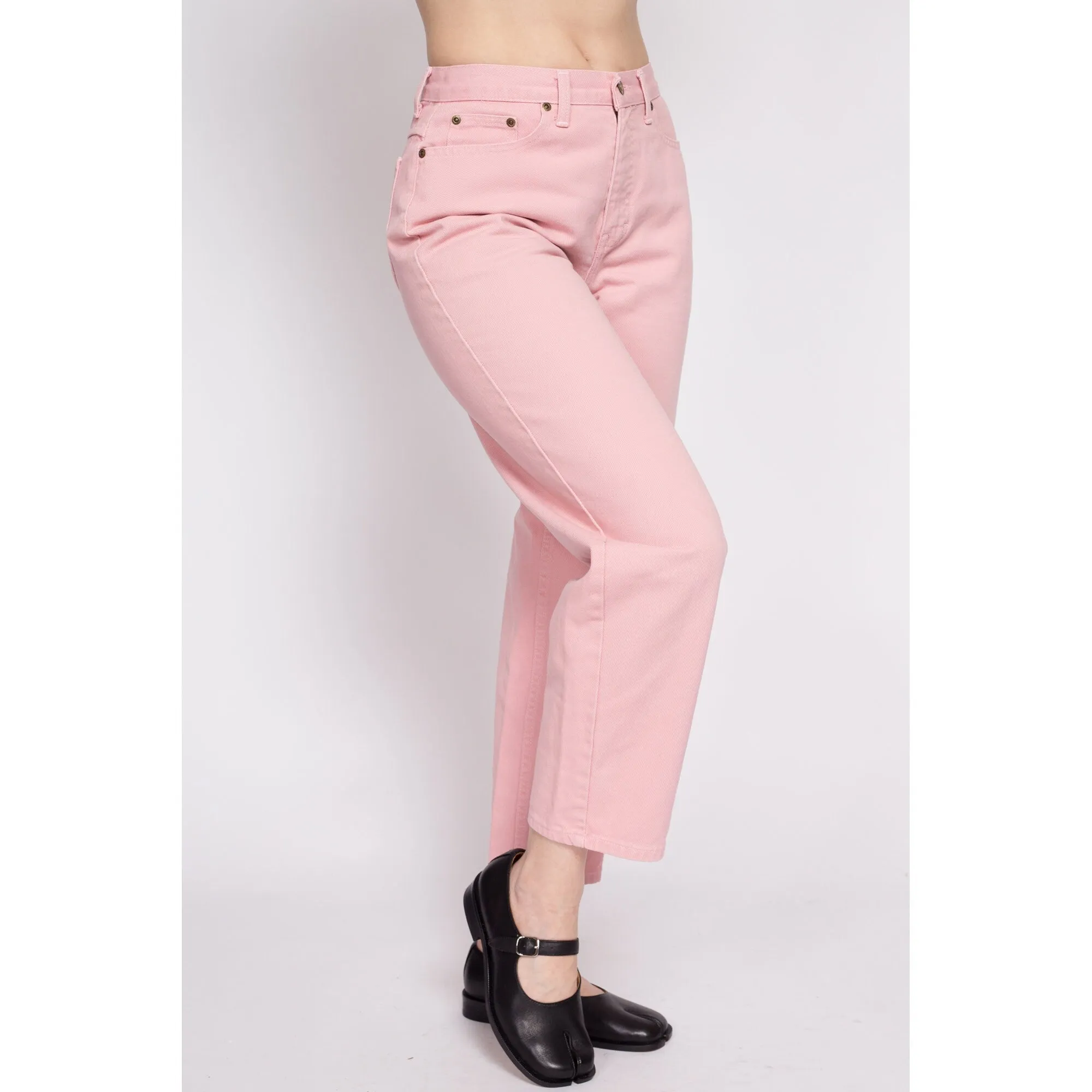 90s Blush Pink High Waisted Jeans - Petite Medium, 28.5"