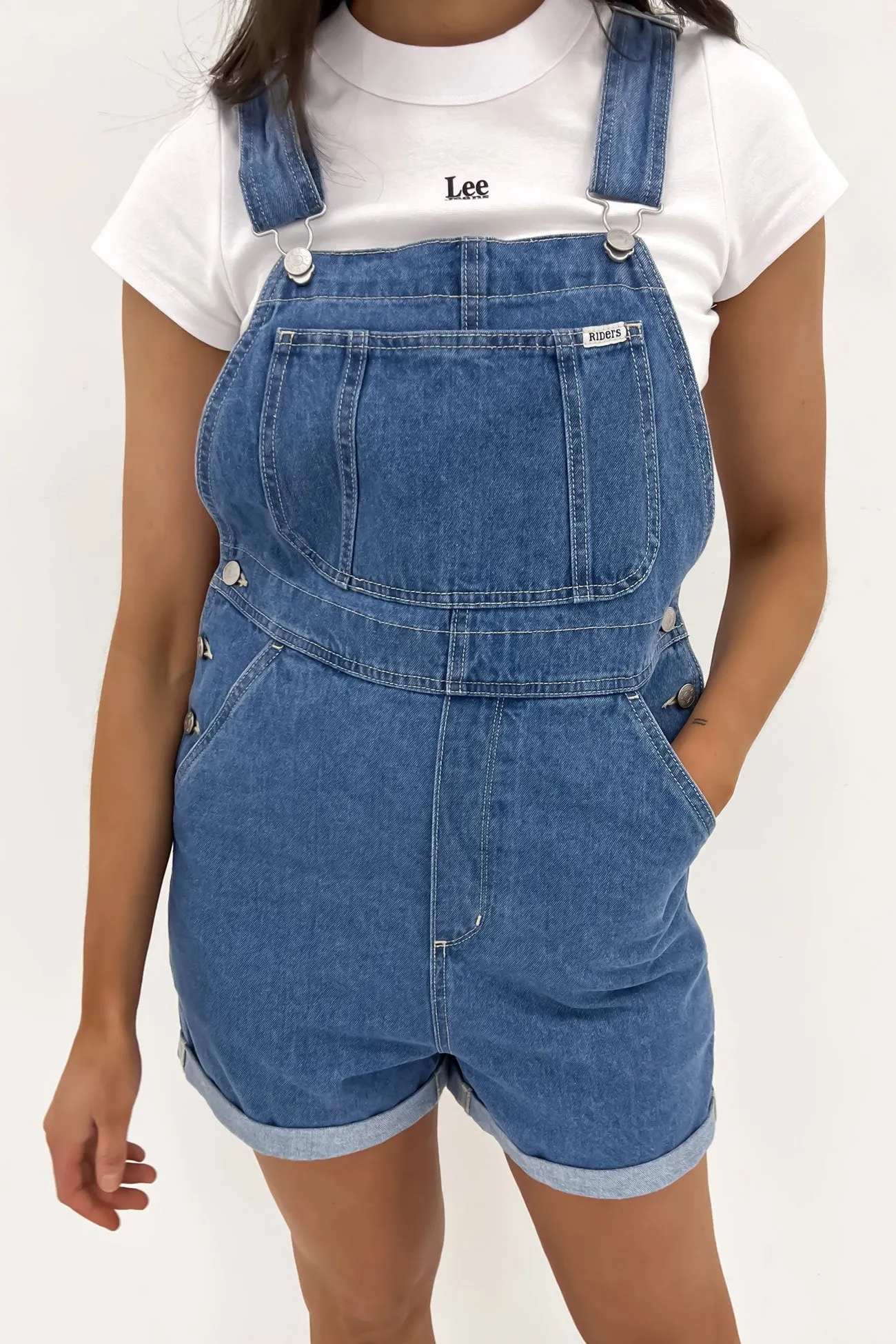 90s Dungaree Short River Fade