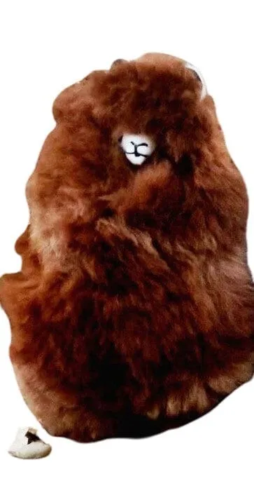 9" Standing Fur Alpaca Toy