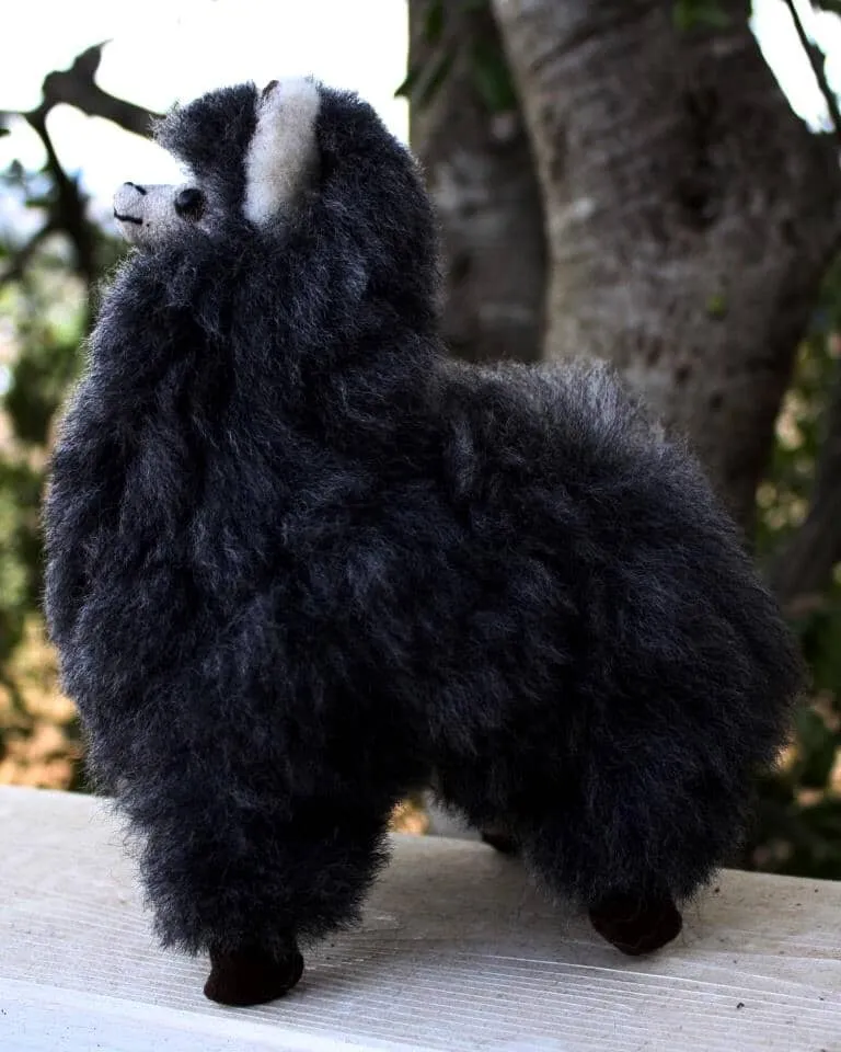 9" Standing Fur Alpaca Toy