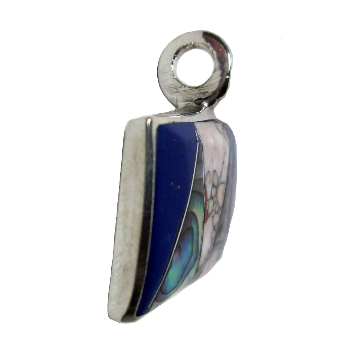 Abalone and Polished Stone Pendant Artisana