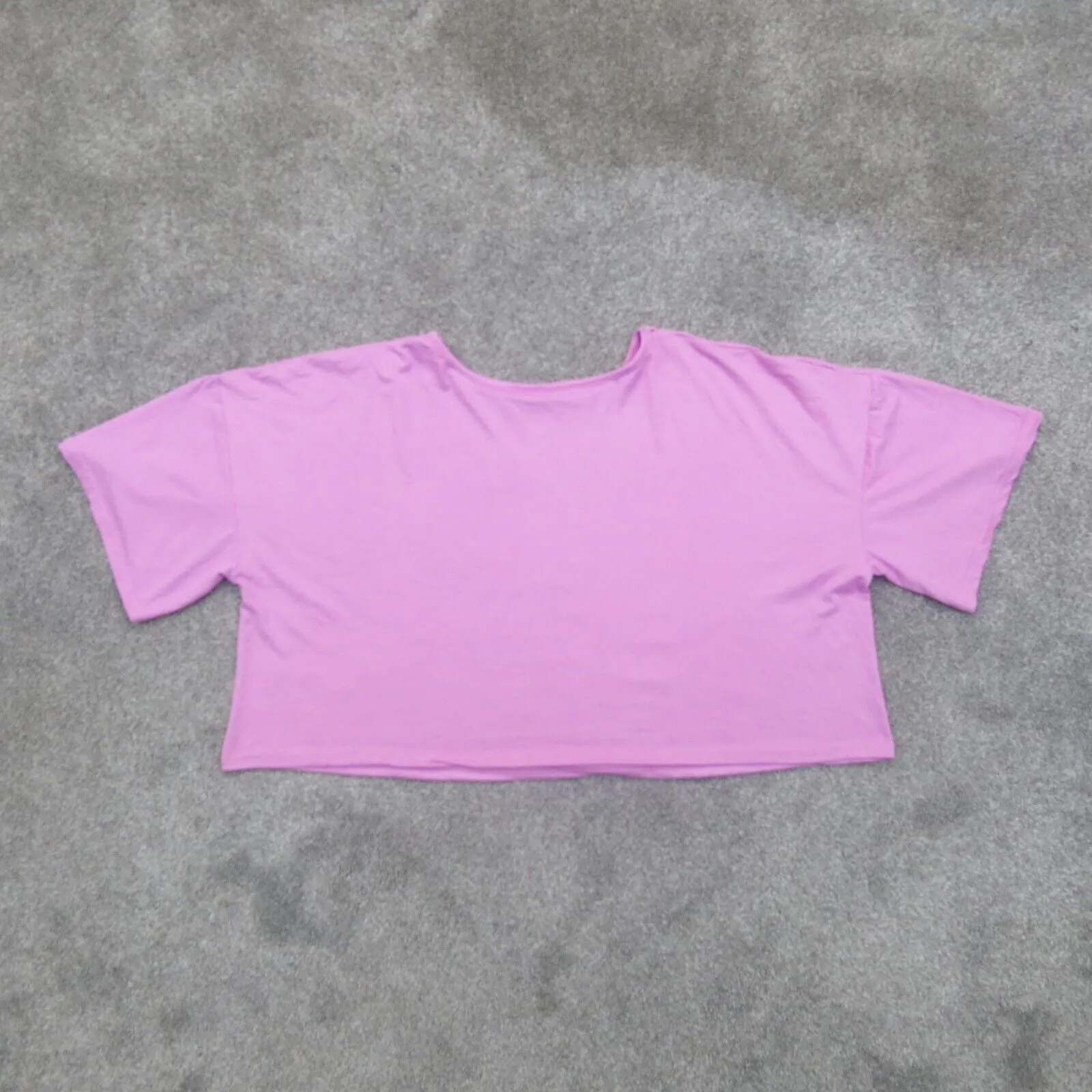 Aeropostale Womens Pullover Cropped T Shirt Short Sleeves Crew Neck Pink Size 2X