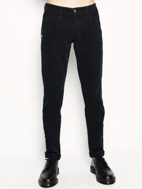 Alan - Pantalone chinos in velluto Blu