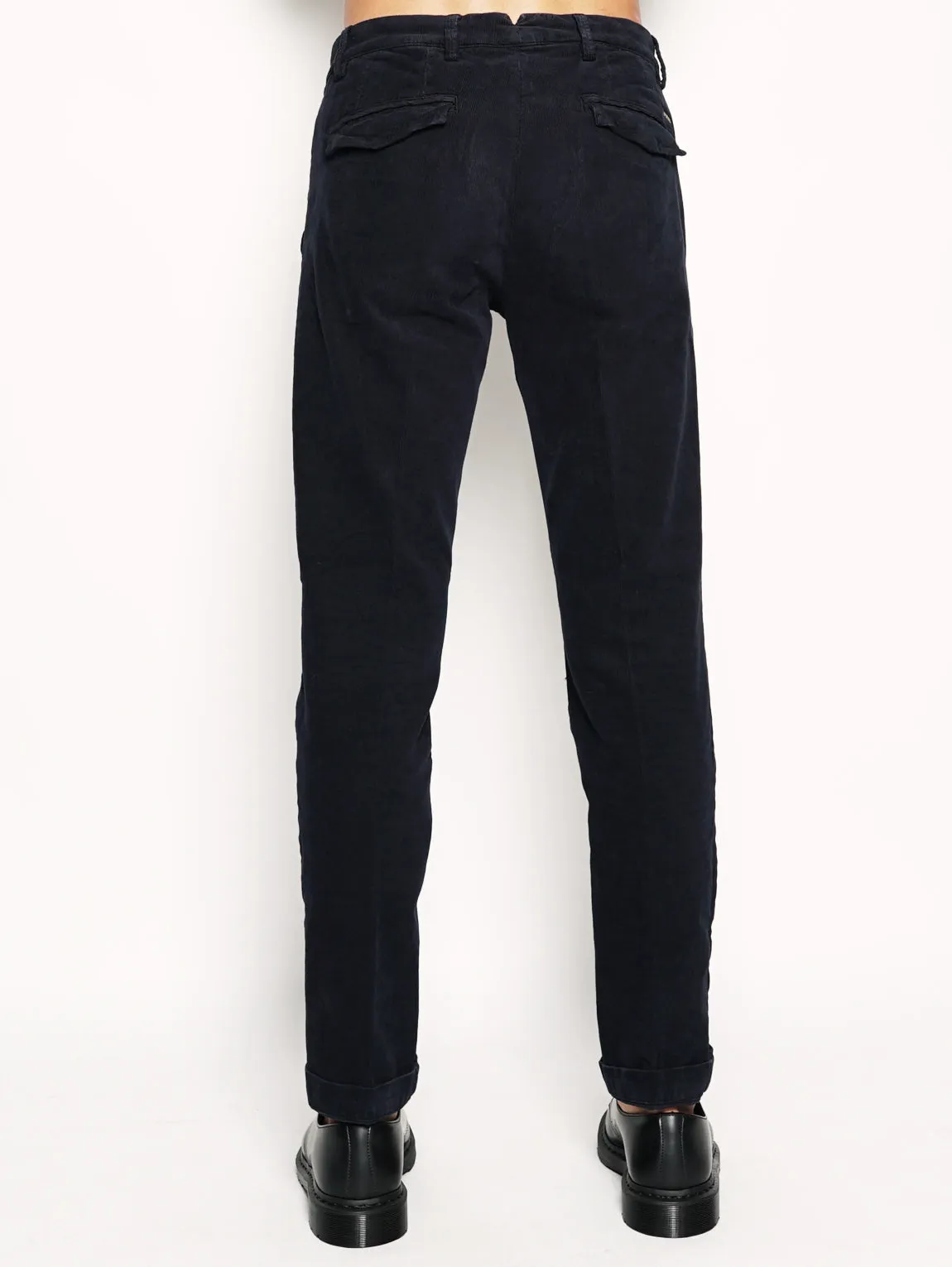 Alan - Pantalone chinos in velluto Blu