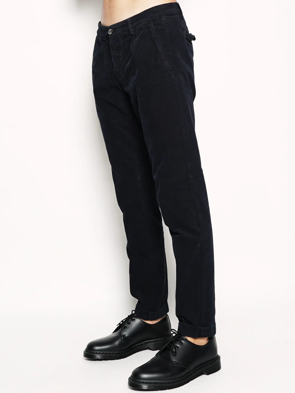 Alan - Pantalone chinos in velluto Blu