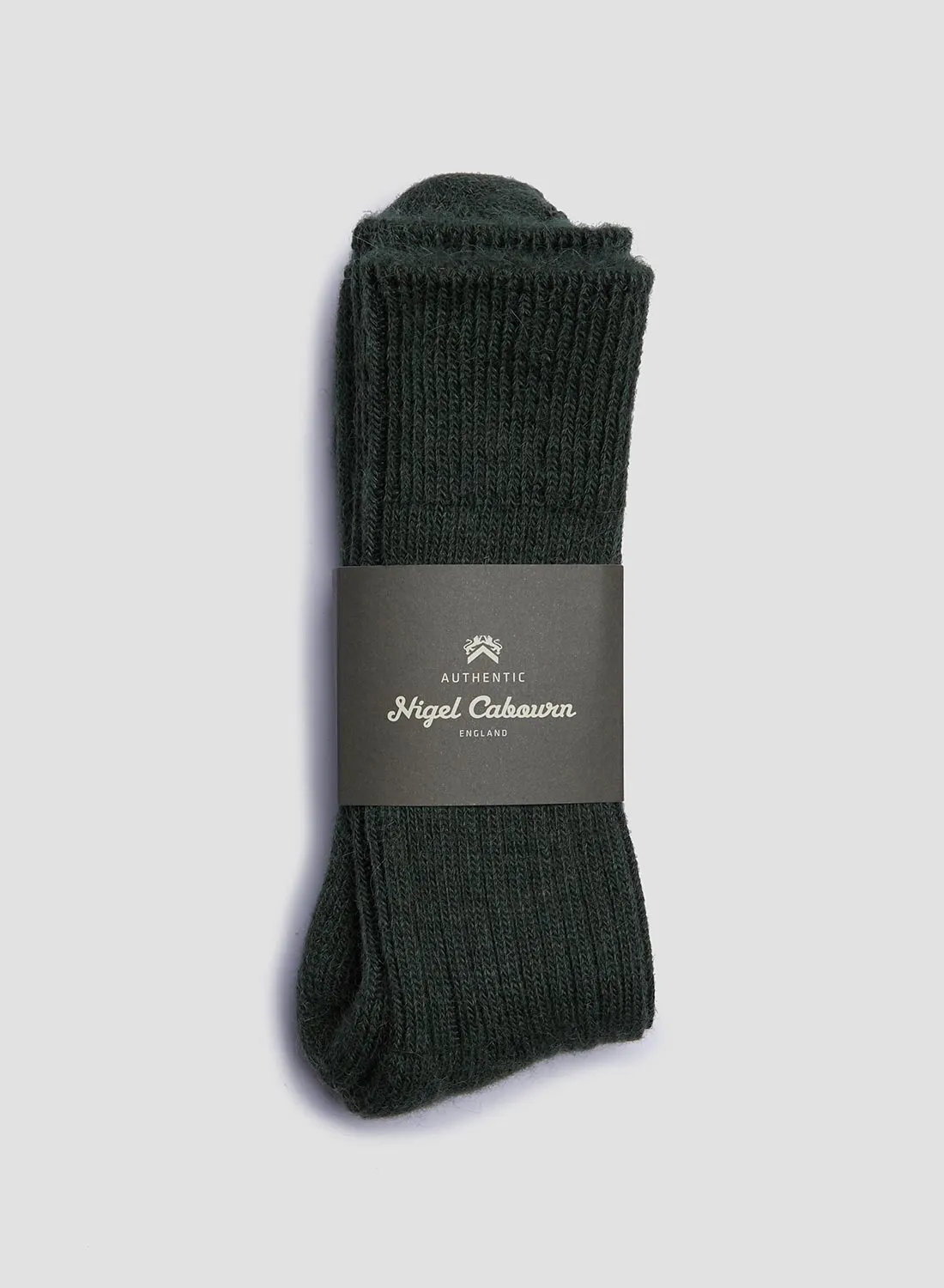 Alpaca Wool Sock in Green