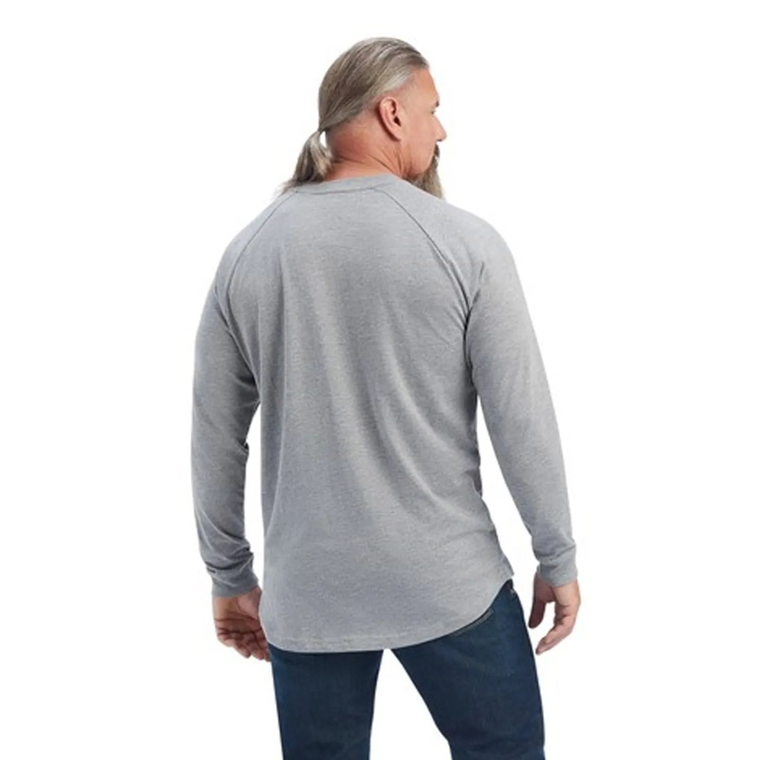 Ariat Men's Rebar Cotton Strong Long Sleeve T-Shirt_Heather Grey