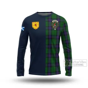 Armstrong Tartan Long Sleeve T-Shirt Alba with Scottish Lion Royal Arm Half Style