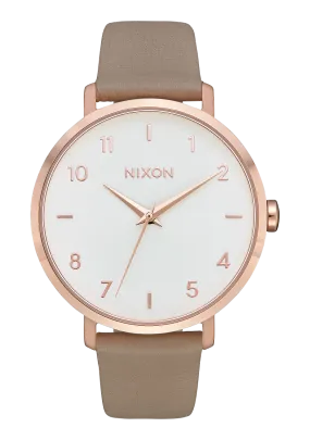 Arrow Leather - Rose Gold / Gray