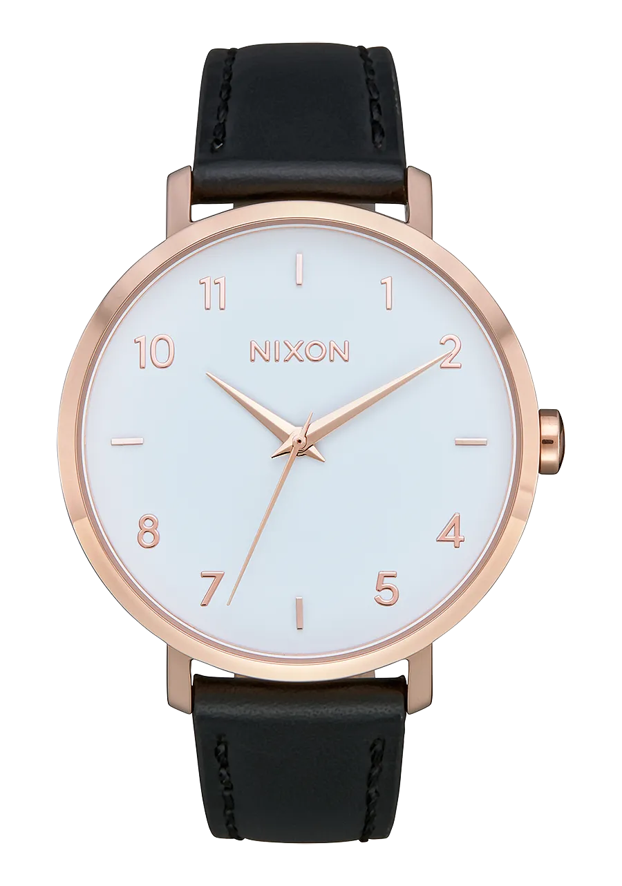 Arrow Leather - Rose Gold / White / Black