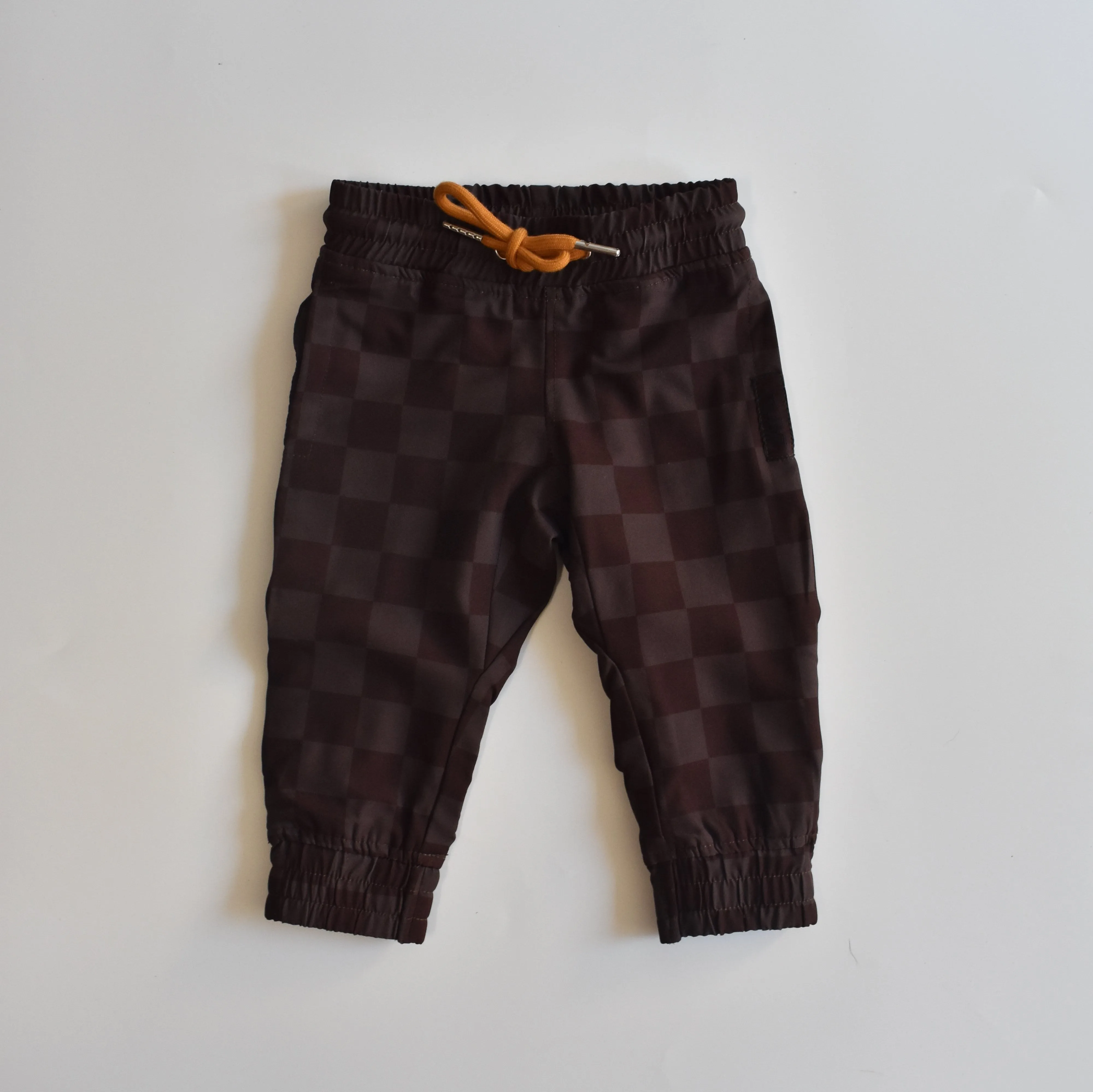 ATHLETIC JOGGER - BROWN MUTED CHECKERBOARD