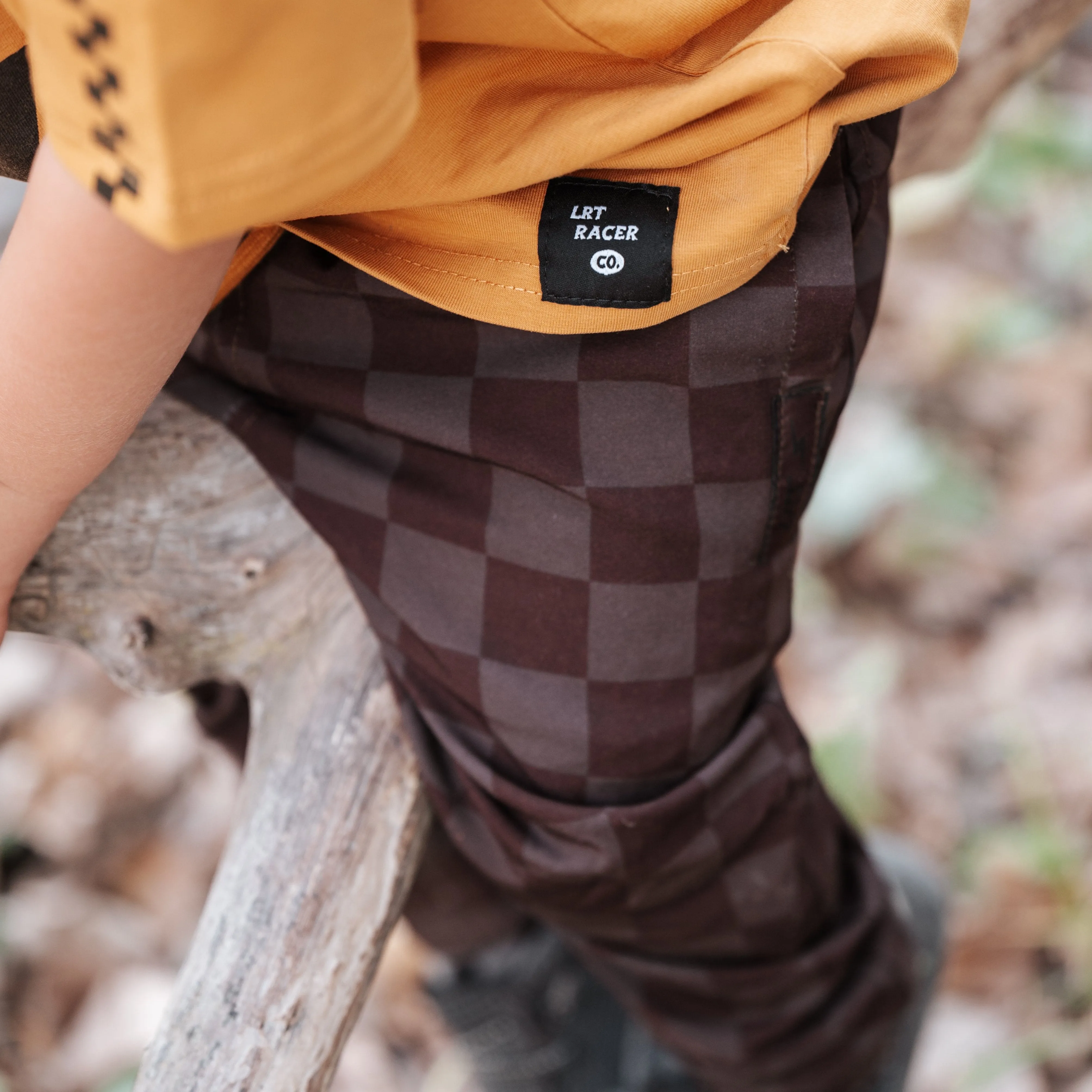 ATHLETIC JOGGER - BROWN MUTED CHECKERBOARD