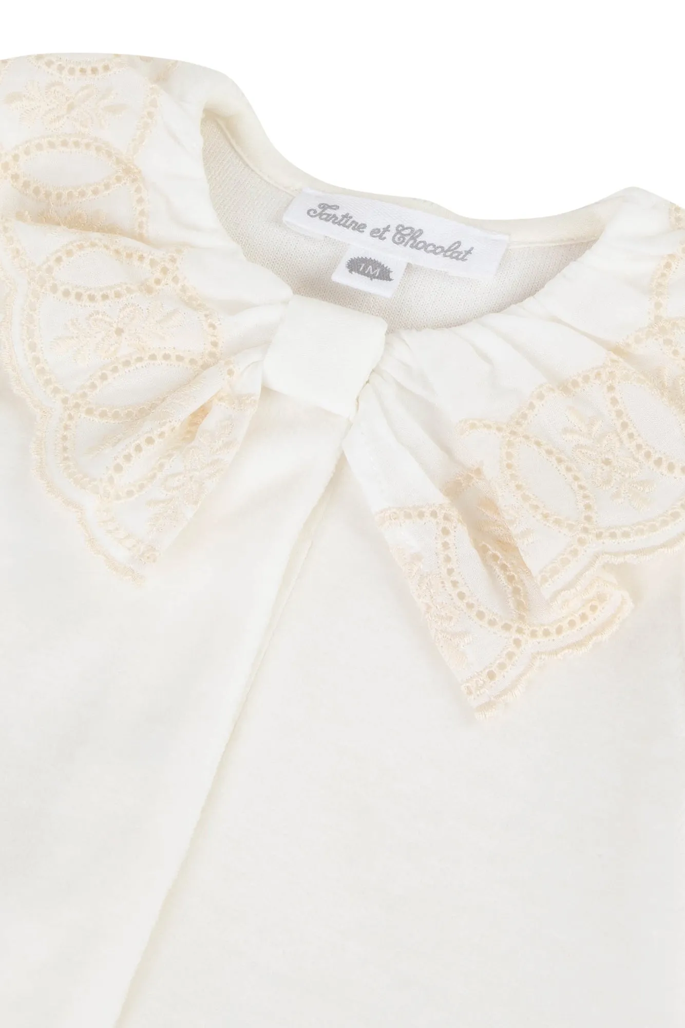 Babygrow - Mother-of-pearl Velour with Bow