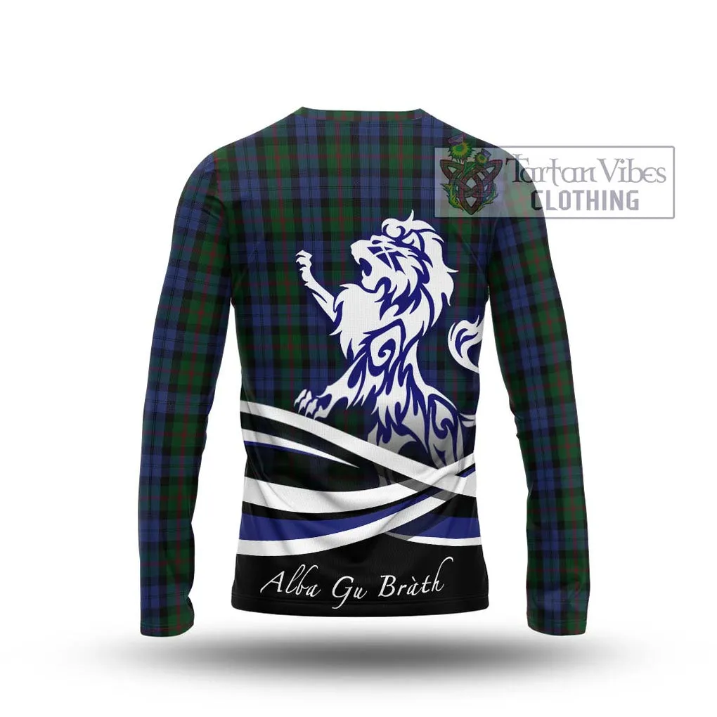 Baird Tartan Long Sleeve T-Shirt with Alba Gu Brath Regal Lion Emblem