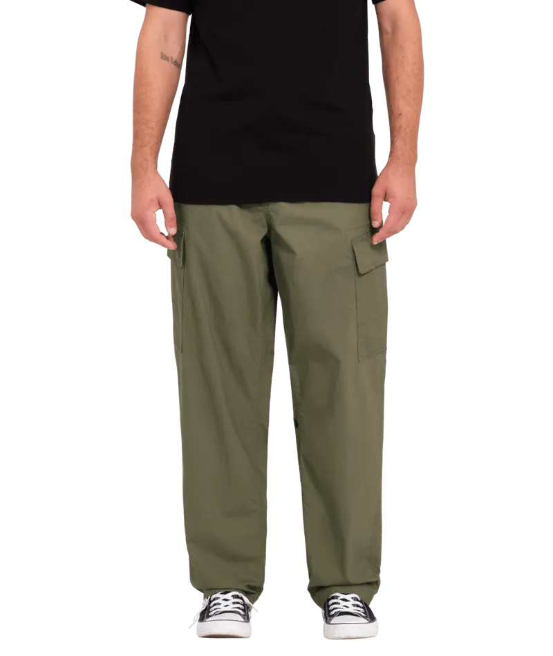 Billow Tapered Cargo Trousers in Wintermoss