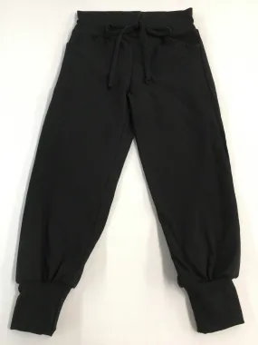 Black cotton lycra Pocket Track pant