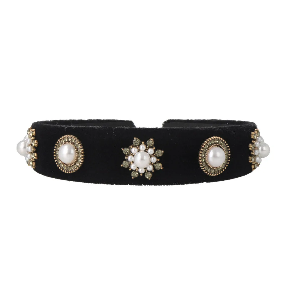 Black Velvet Bijou Headband