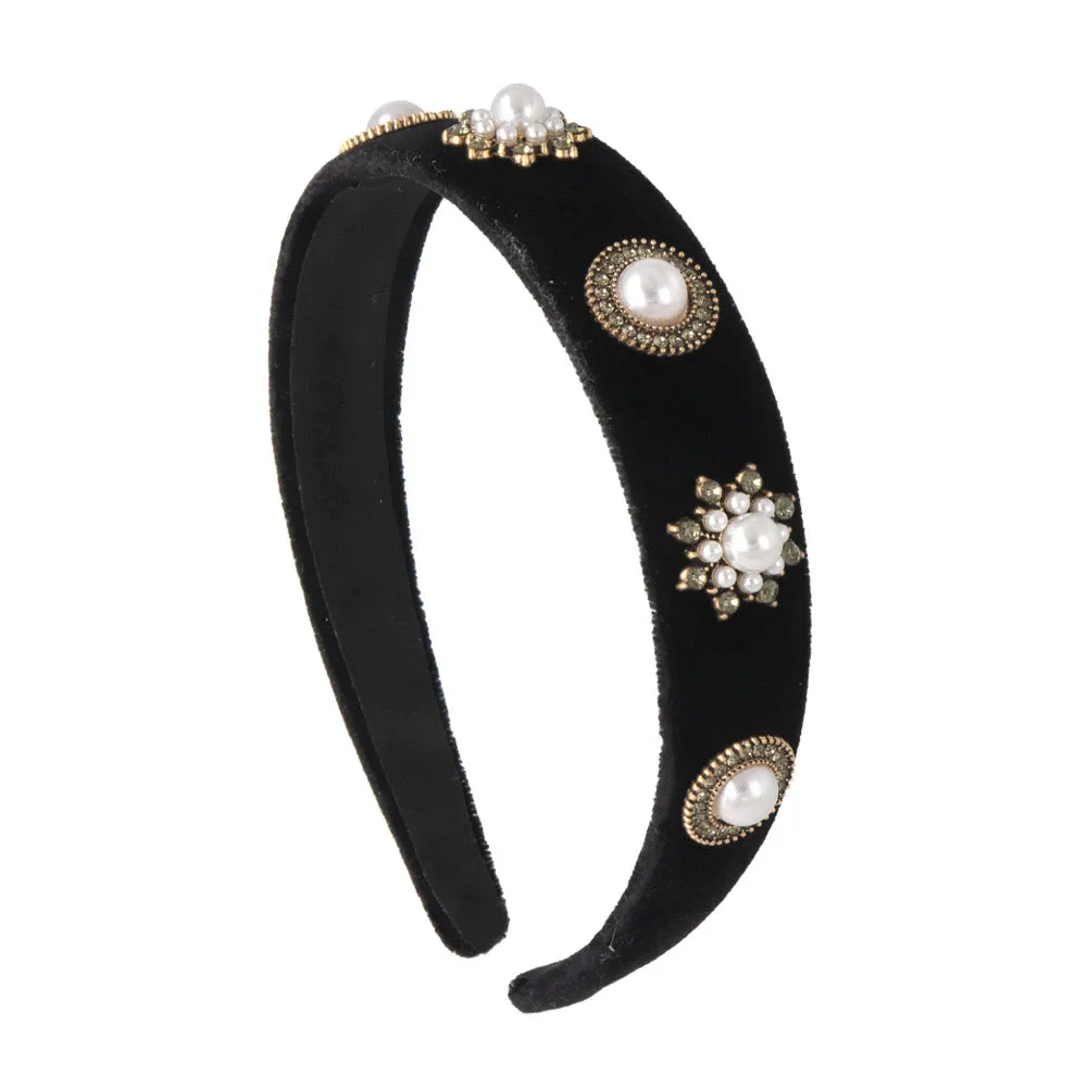 Black Velvet Bijou Headband