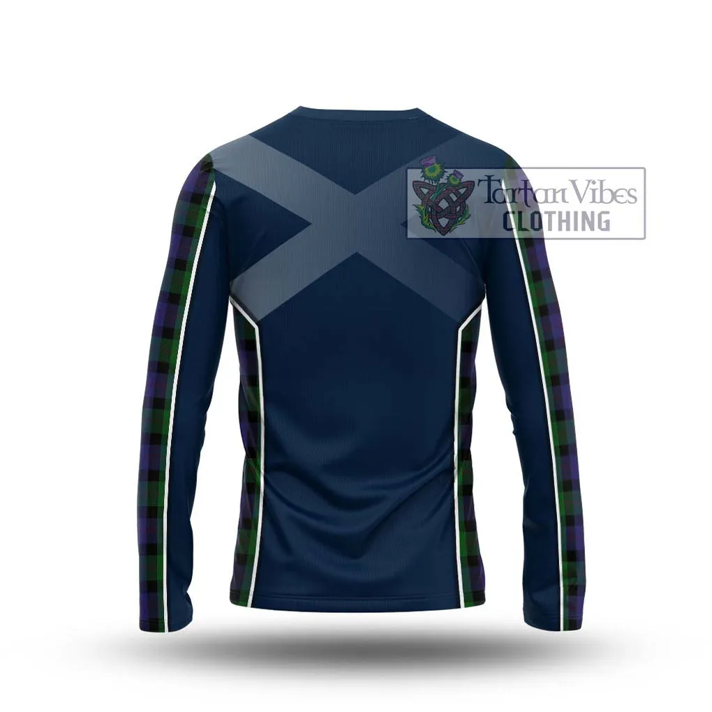 Blair Tartan Long Sleeve T-Shirt with Family Crest and Lion Rampant Vibes Sport Style