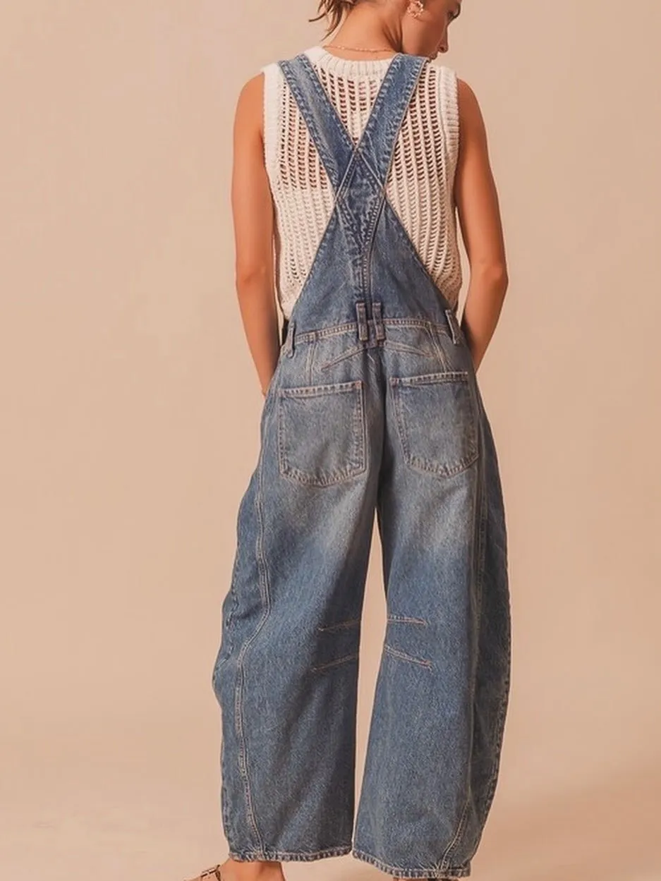 Blue denim jumper overall