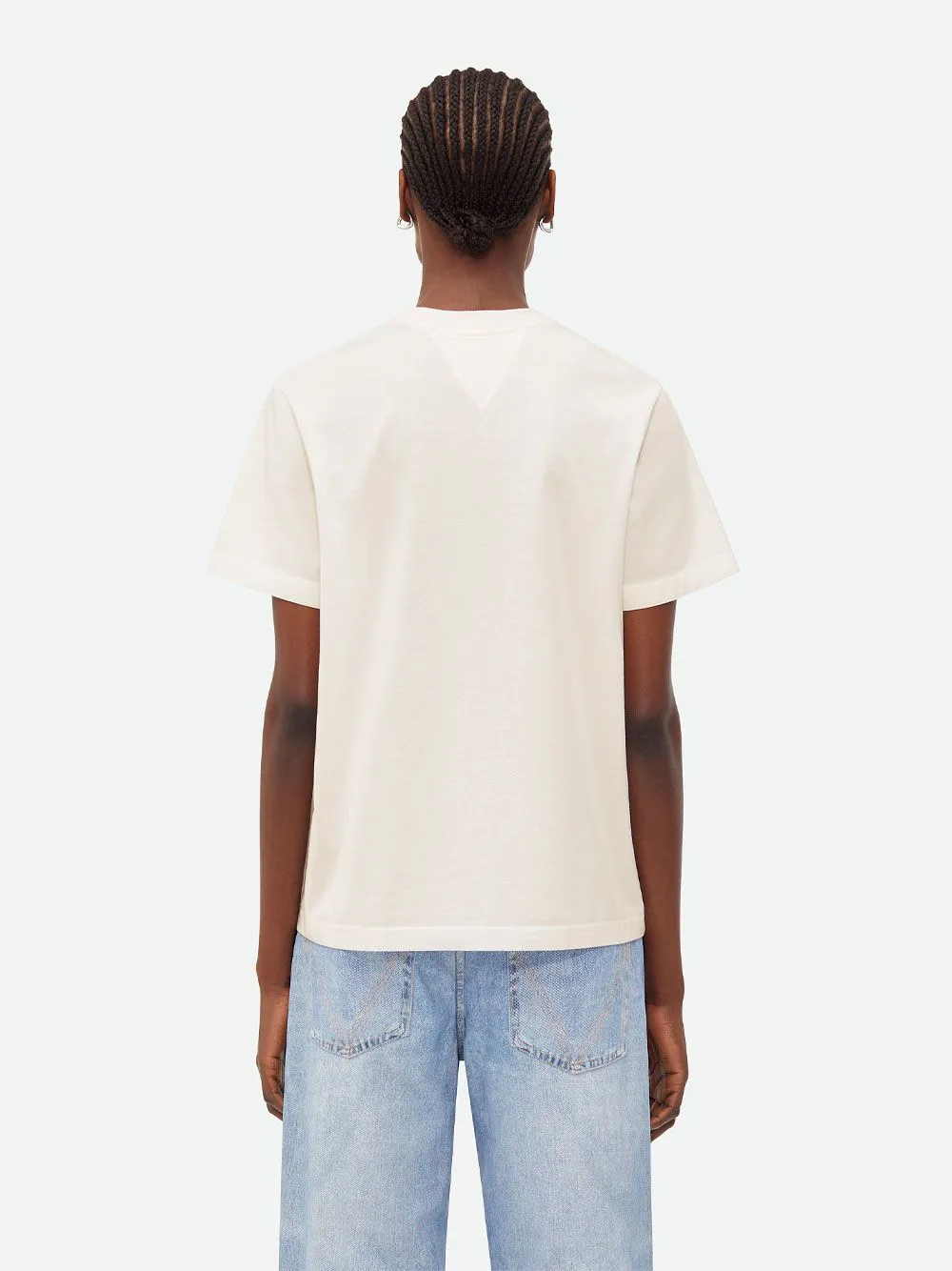 BOTTEGA VENETA Elegant Nude Cotton T-Shirt