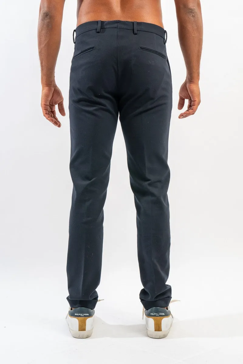 BRIGLIA 1949 - Dark Navy Blue Bi-Stretch Jersey Trousers BG03P 424110 011