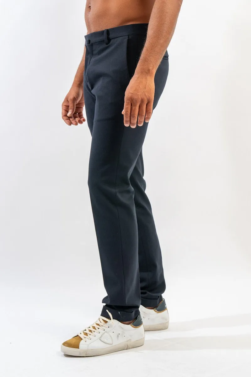 BRIGLIA 1949 - Dark Navy Blue Bi-Stretch Jersey Trousers BG03P 424110 011