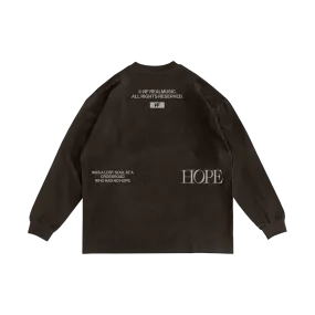 Brown REAL MUSIC Long Sleeve T-Shirt