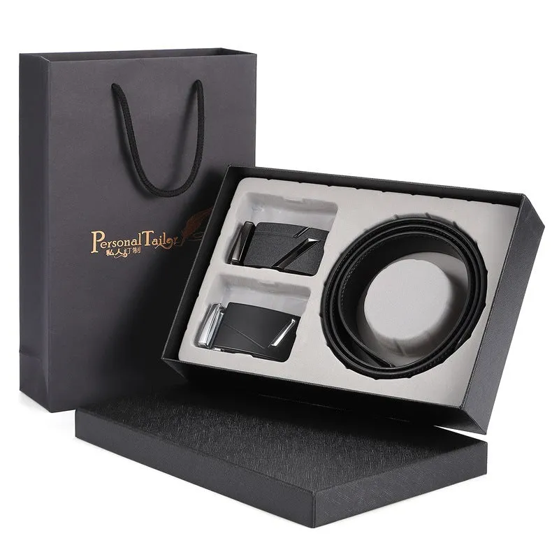 Buckle Belt Double Buckle Belt Gift Business Belt Gift Box