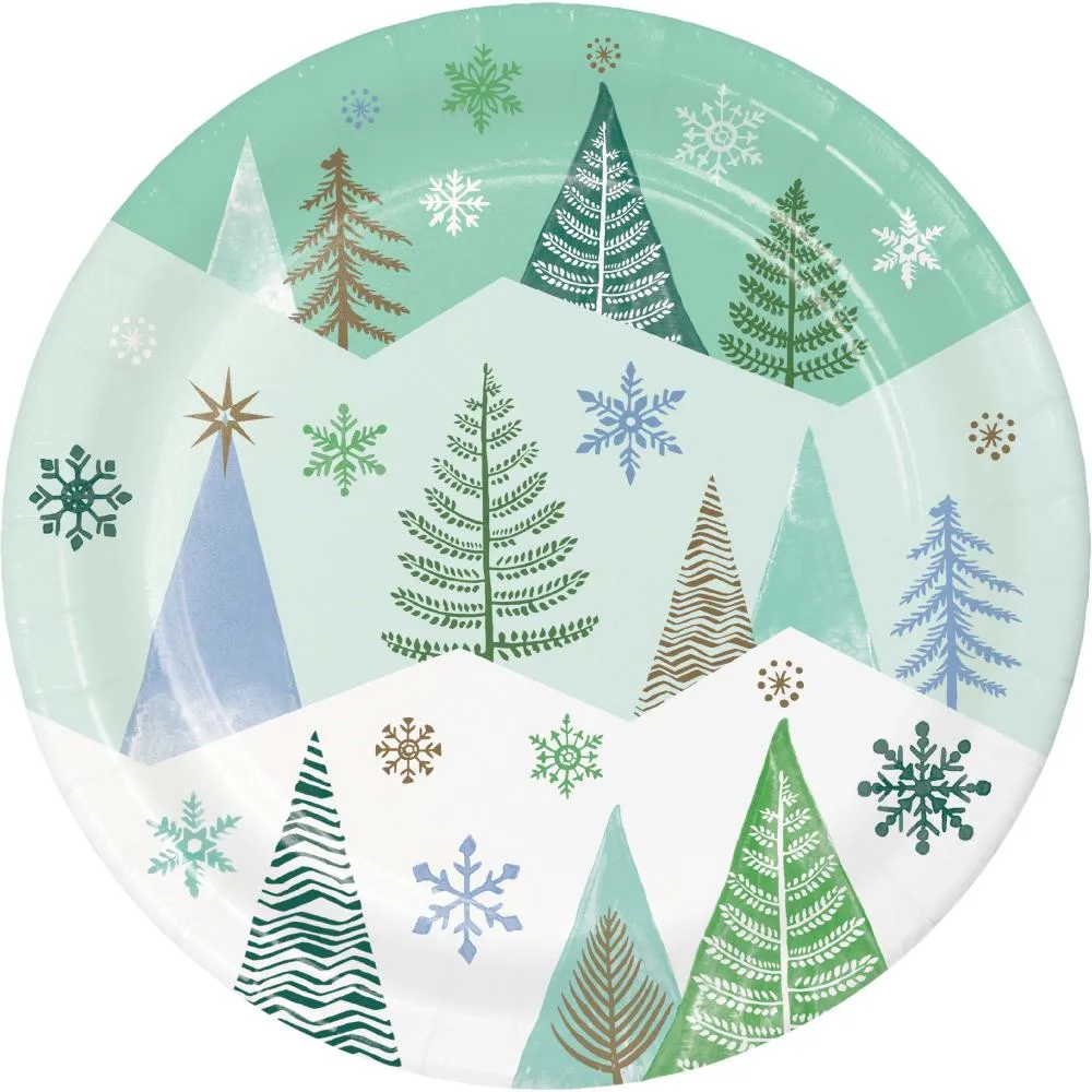 Bulk Winter Wonderland Paper Dinner Plate (Case of 96)