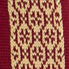 Burgundy and Gold Patterned Knit Tie by Paul Malone