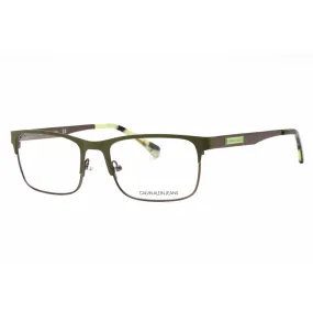 Calvin Klein Jeans Men's Eyeglasses - Olive Metal Rectangular Full Rim | CKJ178 306