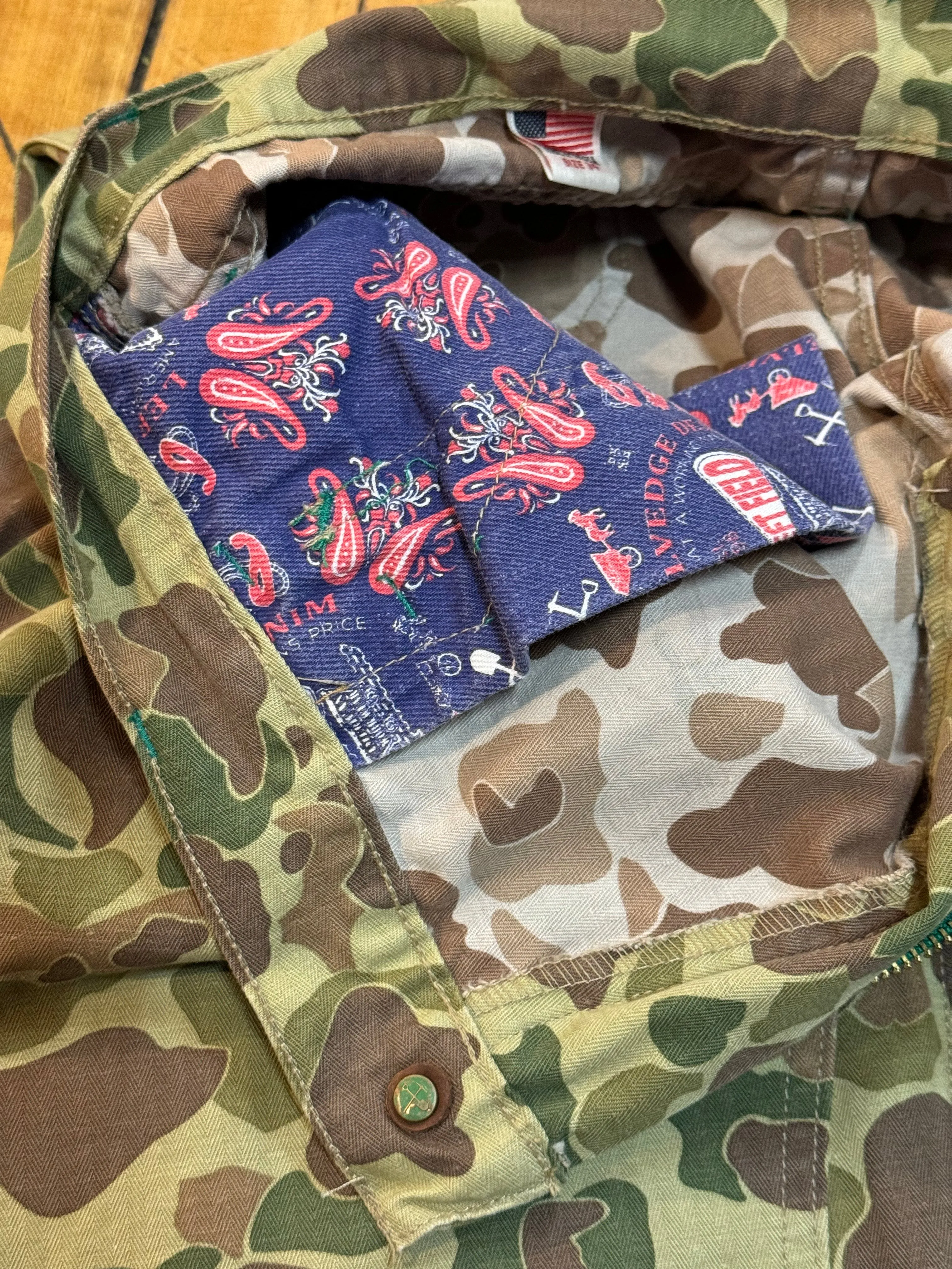 Camouflage "Frog Skin" Japanese Fabric Double Knee Work Pant