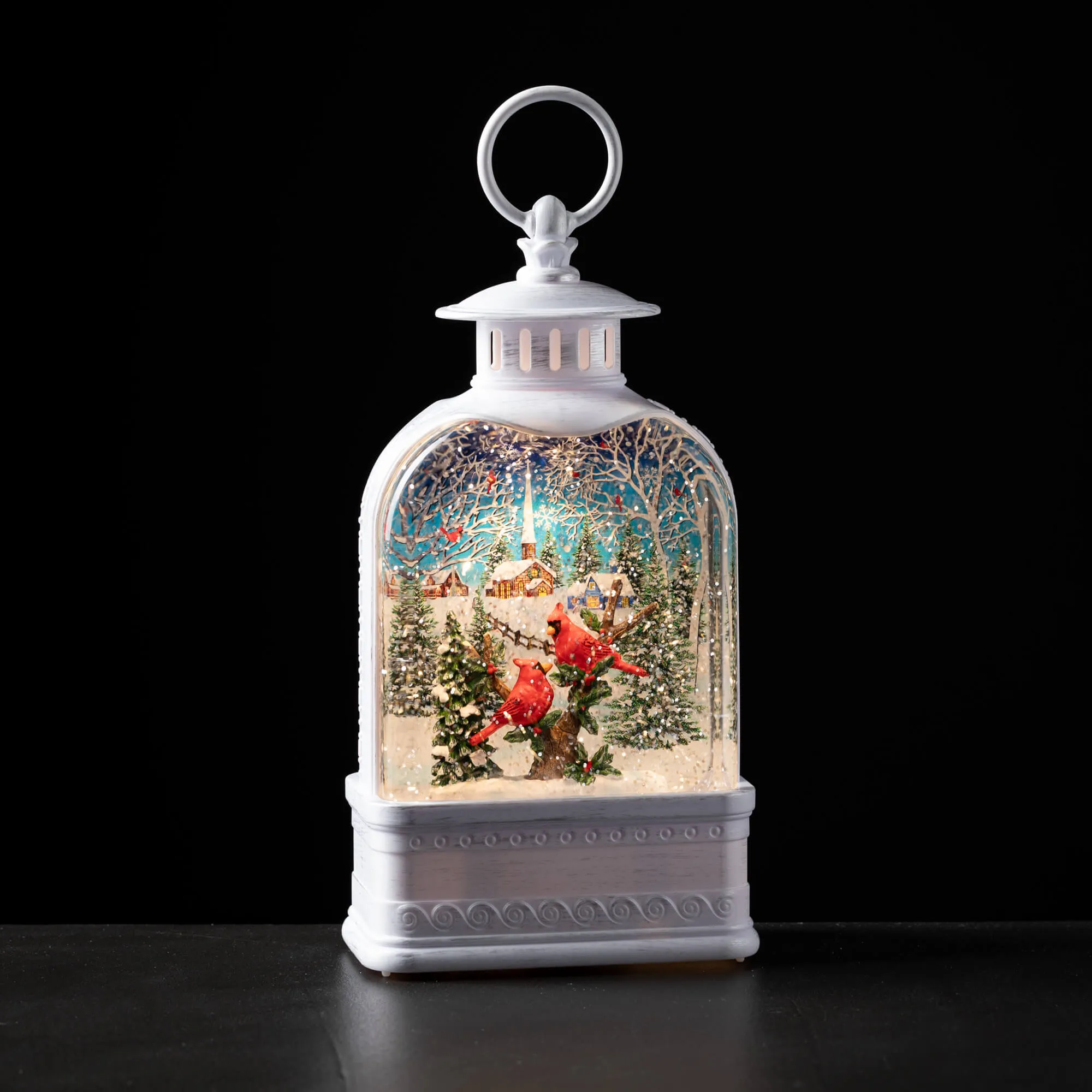 Cardinal Scene Shimmer Lantern