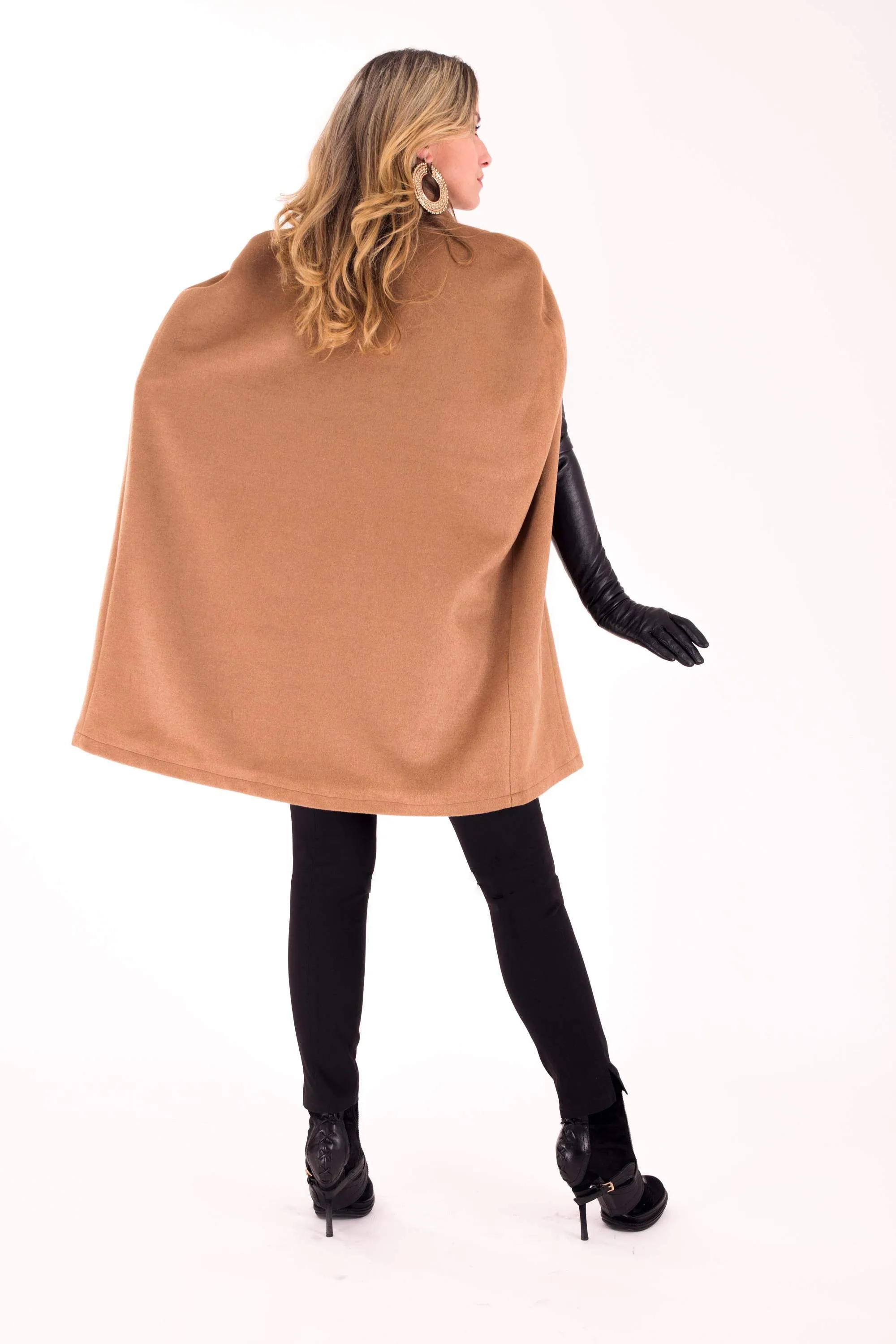 Cashmere Wool Cape Coat