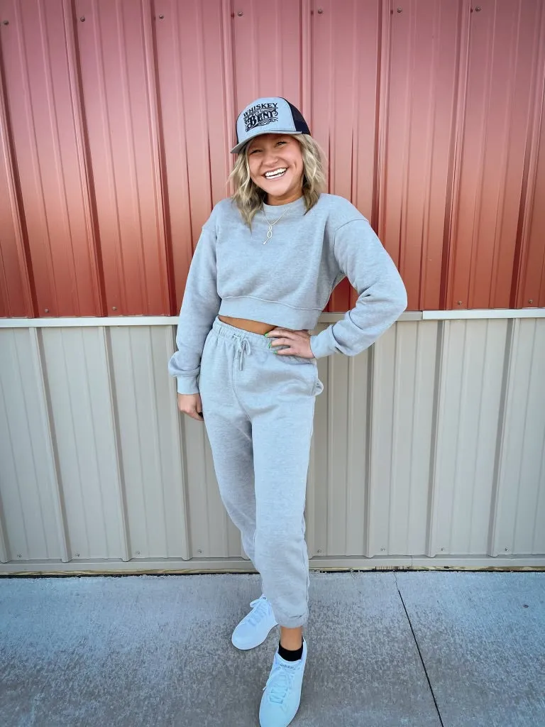 Cathy Cropped Fleece Sweatsuit