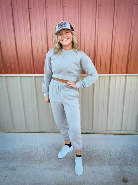 Cathy Cropped Fleece Sweatsuit