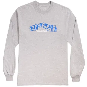 CCS Kickflip Logo Long Sleeve T-Shirt - Grey/Royal/White