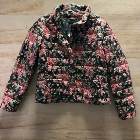 Coat Puffer & Quilted By Lands End In Floral Print, Size: M