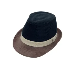 Corduroy Fedora Hat Band Trilby Soft Winter Short Brim Cap LD61542